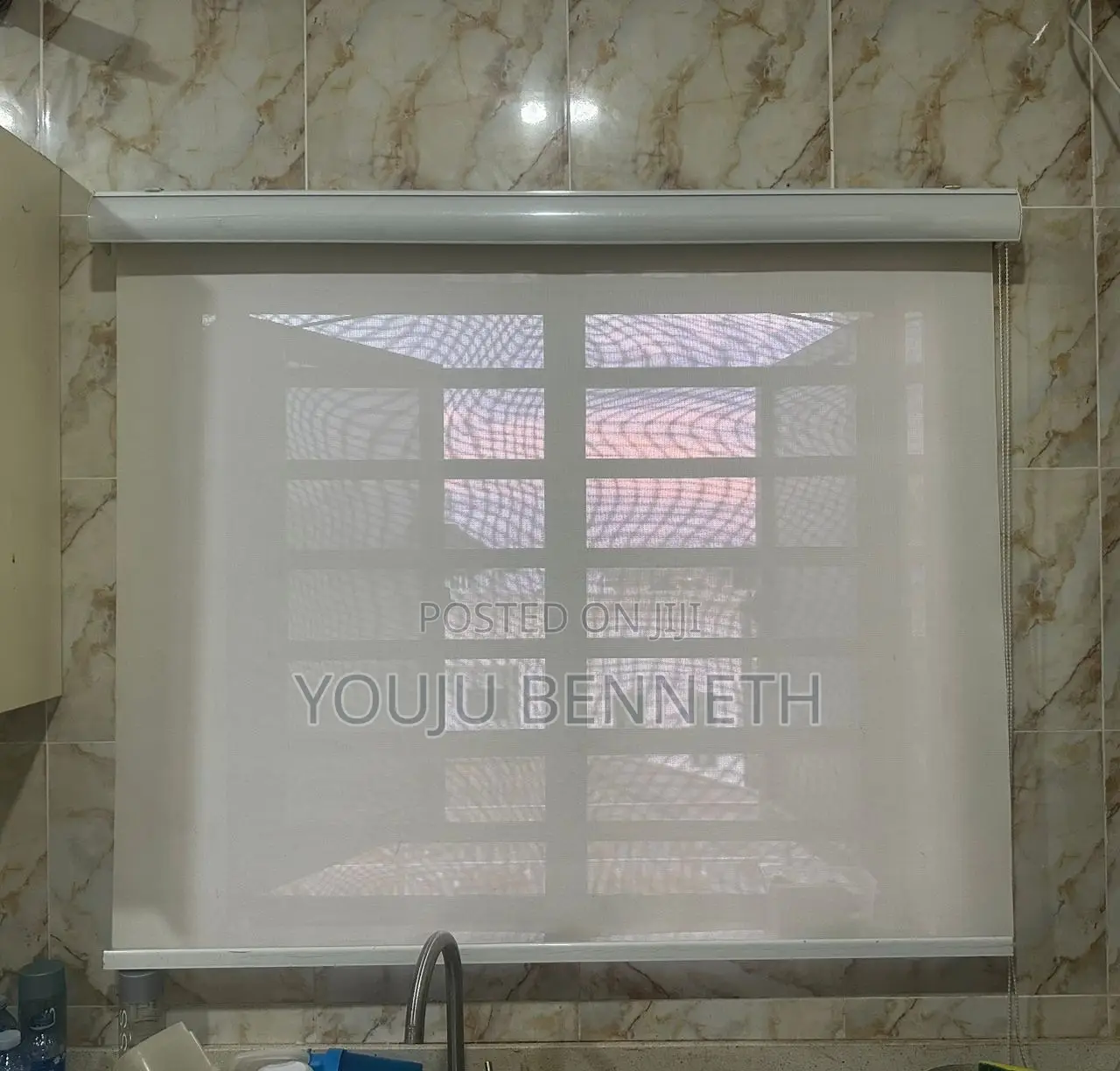 Plain White Window Blind