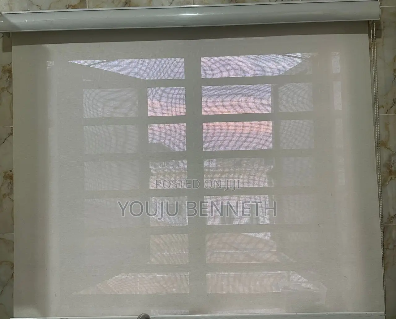 Plain White Window Blind