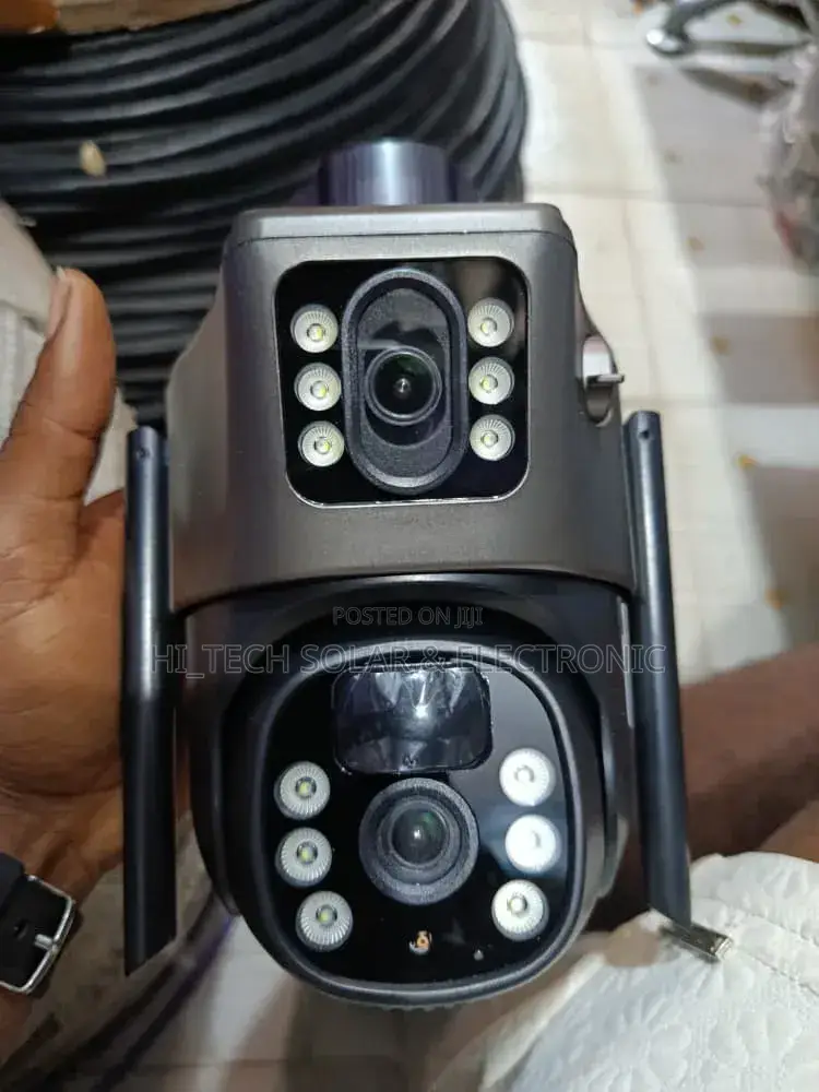 Double Len Solar CCTV Camera