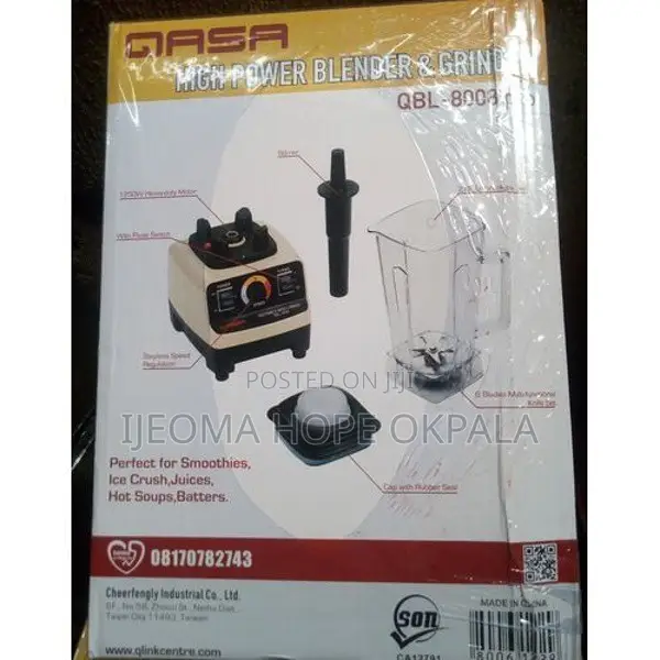 Qasa Multifunctional Food Blender and Grinder-1500w