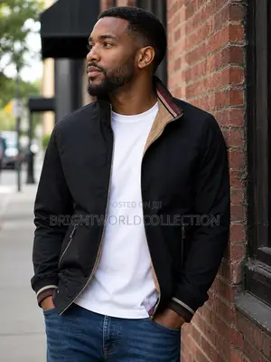 Mens Reversible Jacket Double Sided Wearable Autumn Casua
