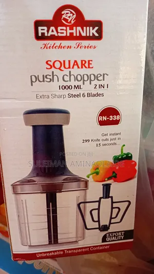 Square Push Chopper 1000ml