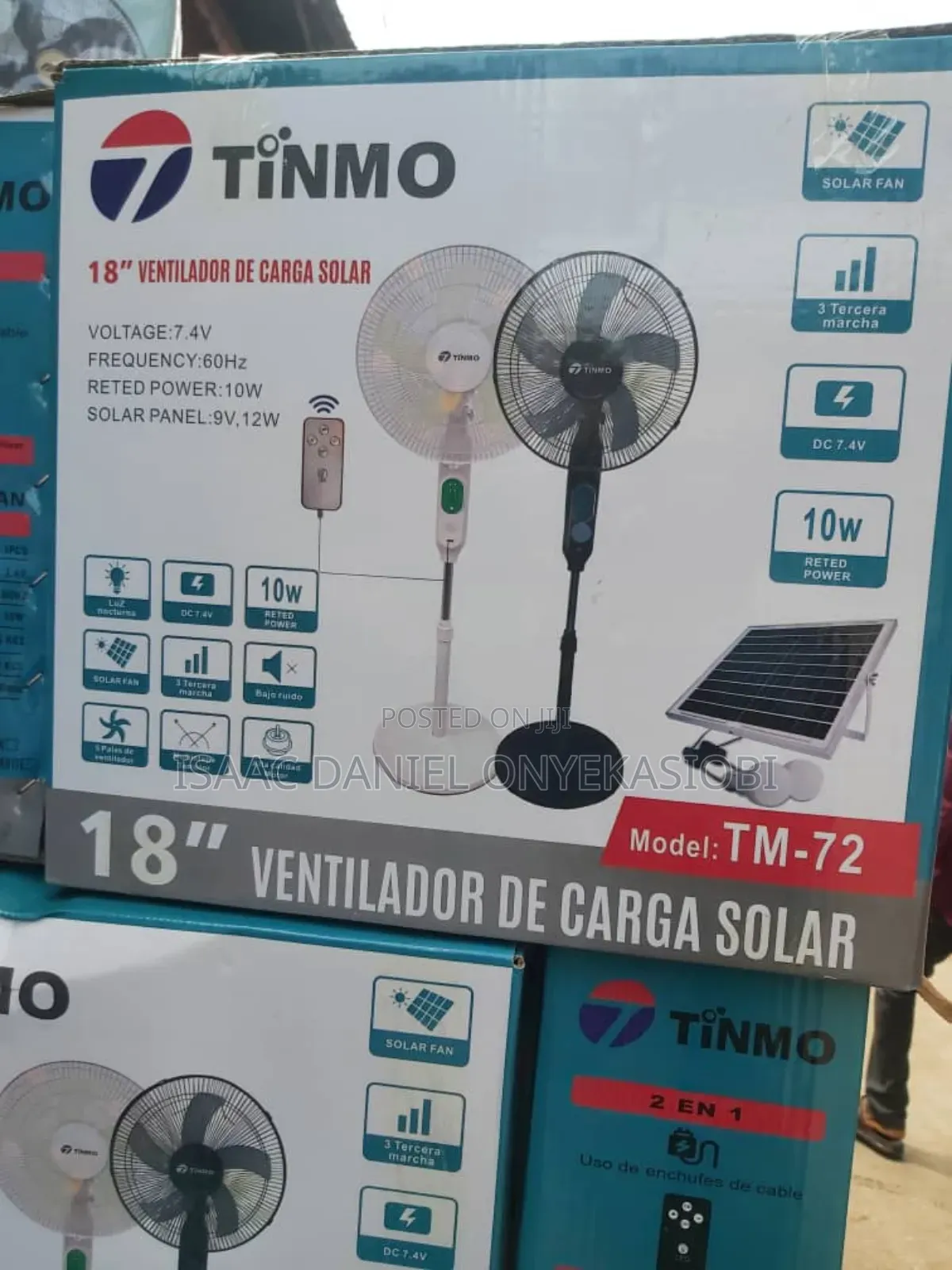 Tinmo Solar Fan With Remote or Without Remote
