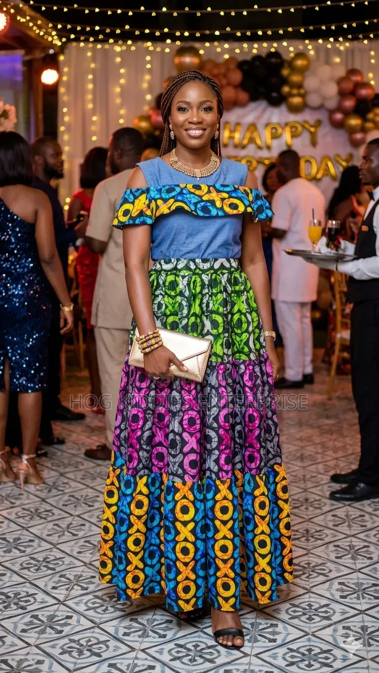 Beautiful Kampala Three-Tier Skirt