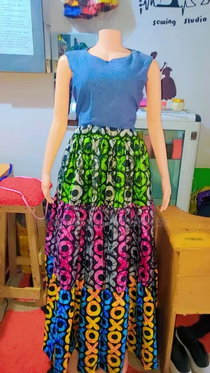 Beautiful Kampala Three-Tier Skirt