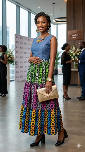 Beautiful Kampala Three-Tier Skirt