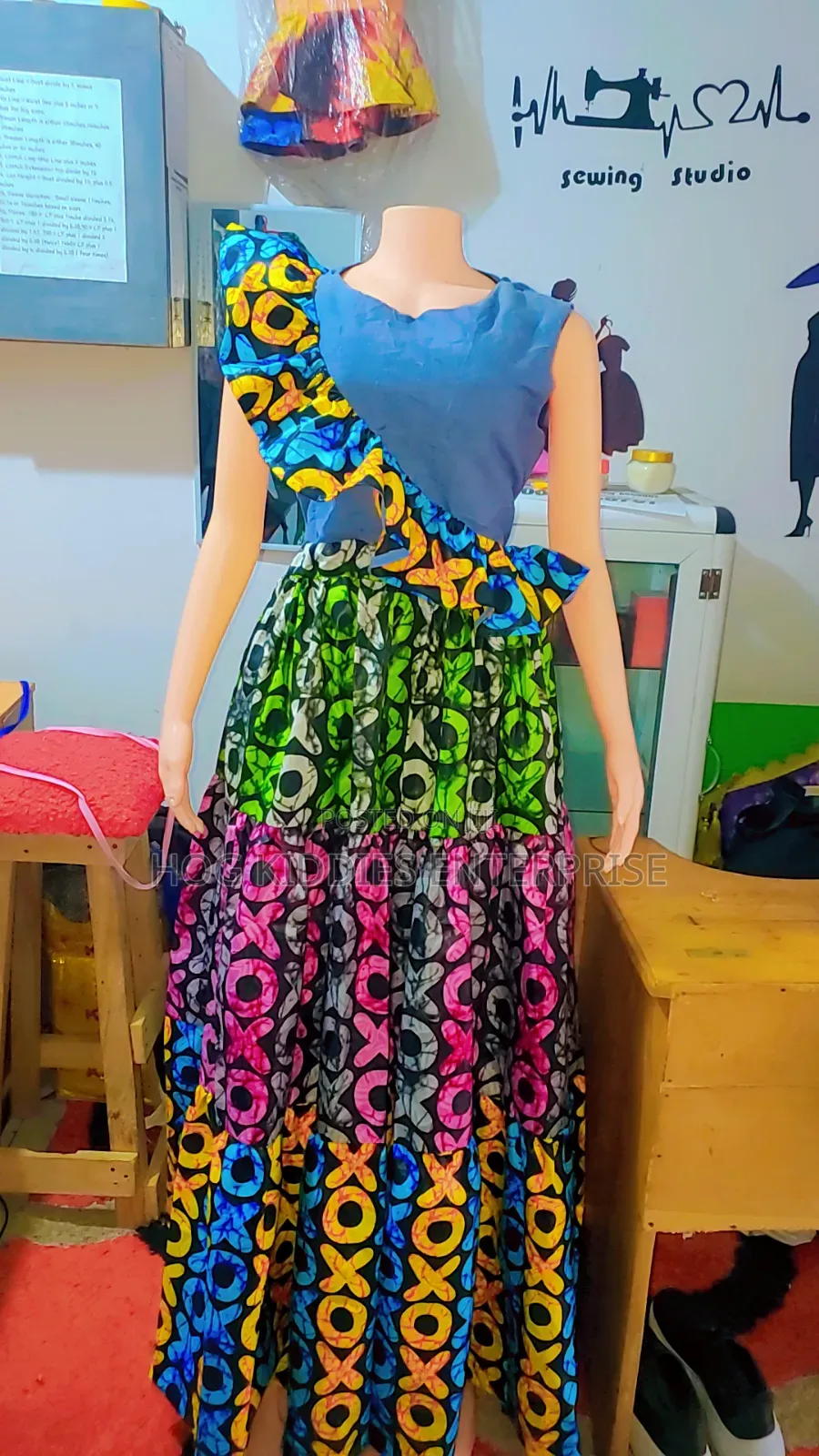 Beautiful Kampala Three-Tier Skirt