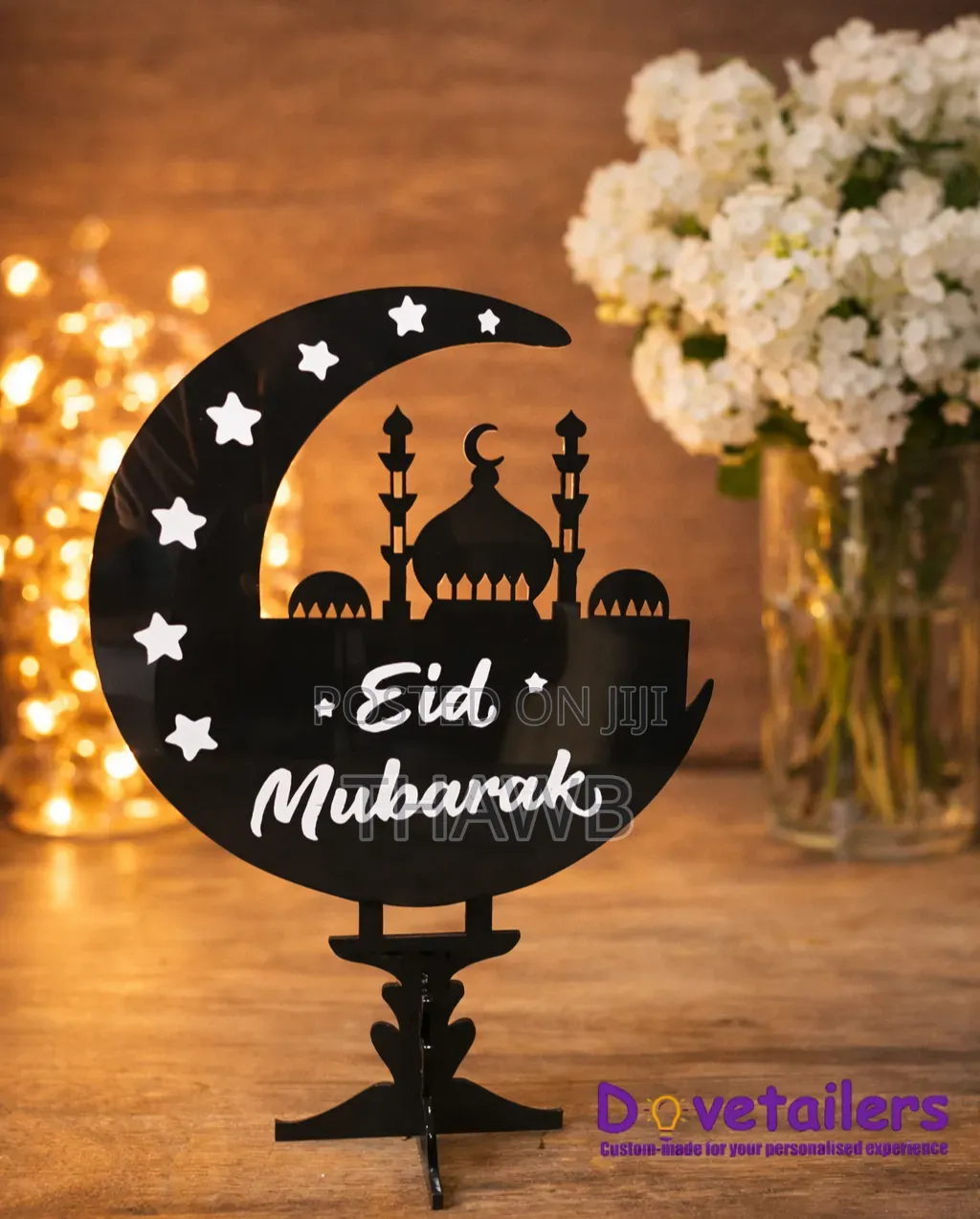 Eid Decor Table Top Floating Shelf