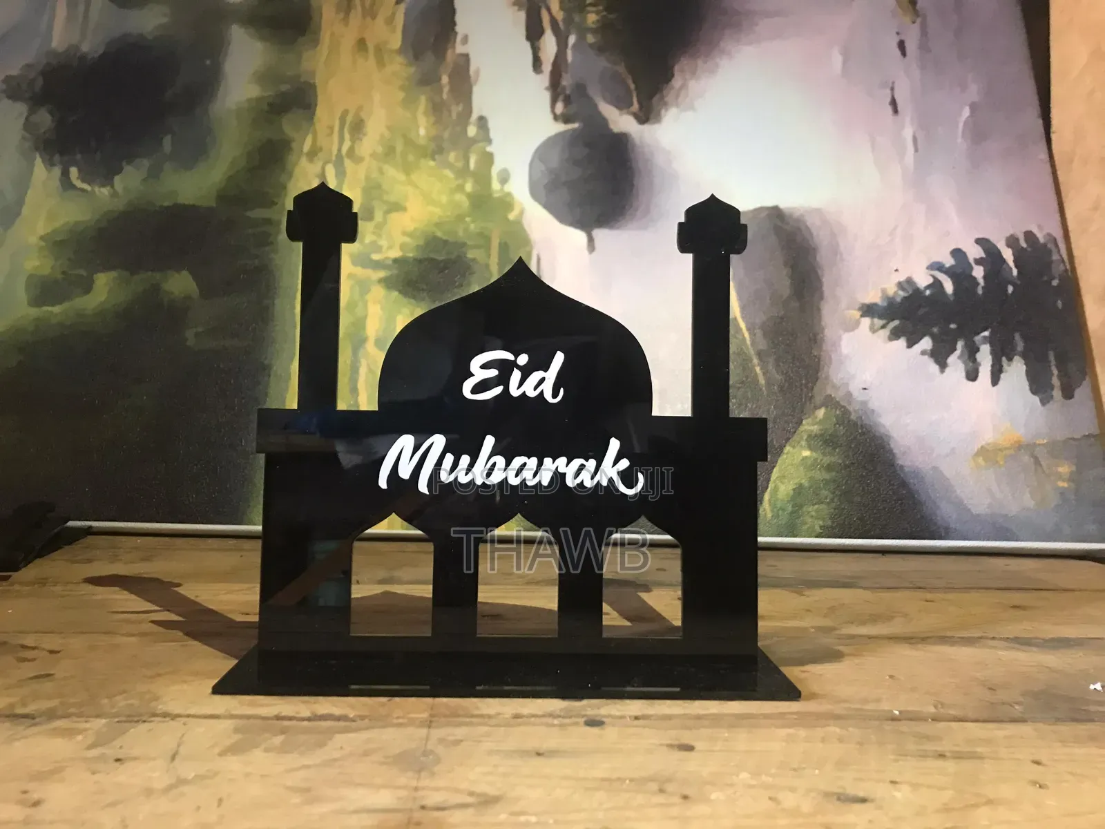 Eid Decor Table Top Floating Shelf