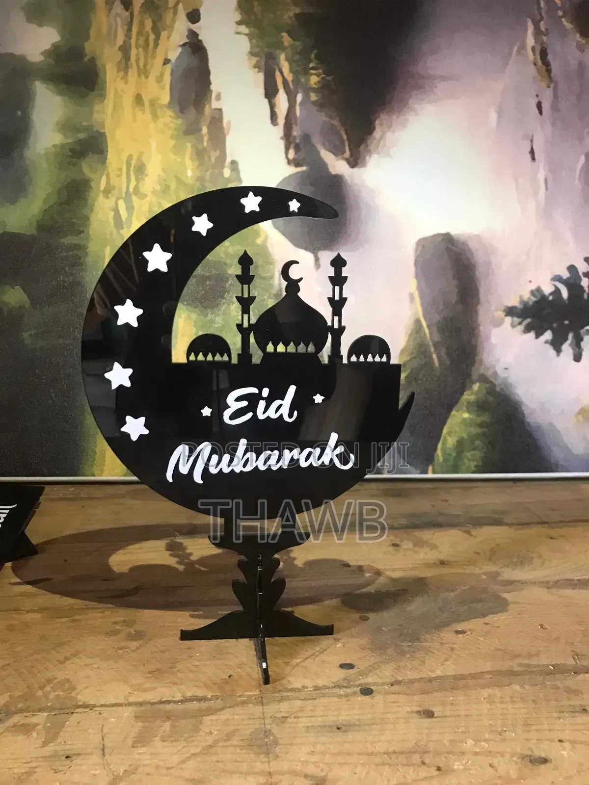 Eid Decor Table Top Floating Shelf