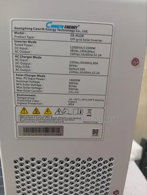 C Worth Energy Solar Inverter Hybrid 12kva/48v