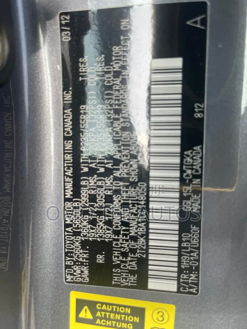 Lexus RX 350 AWD 2012 Gray
