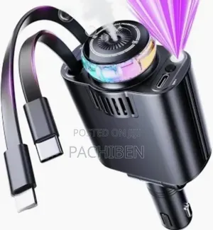 3 in 1 Car Diffuser With Fast Multiple Car Charger RGB Fashion Light