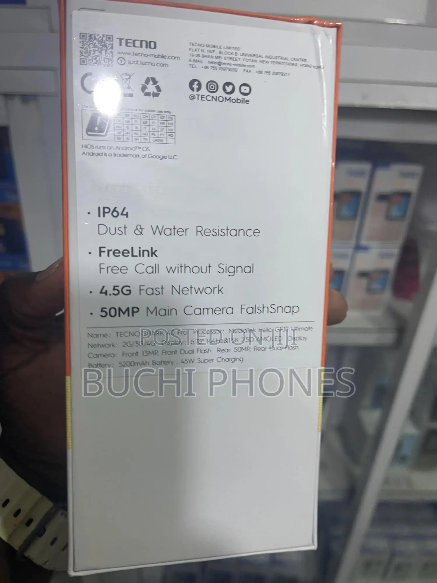 New Tecno Spark 40 Pro 128 GB Black