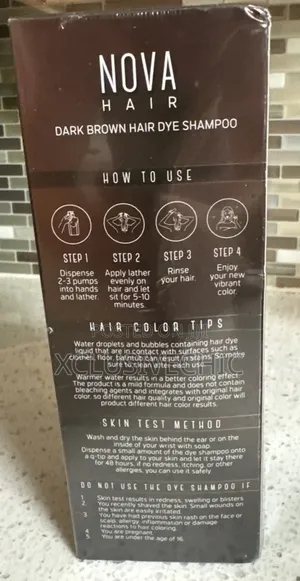 Dark Brown Nova Hair Dye Shampoo