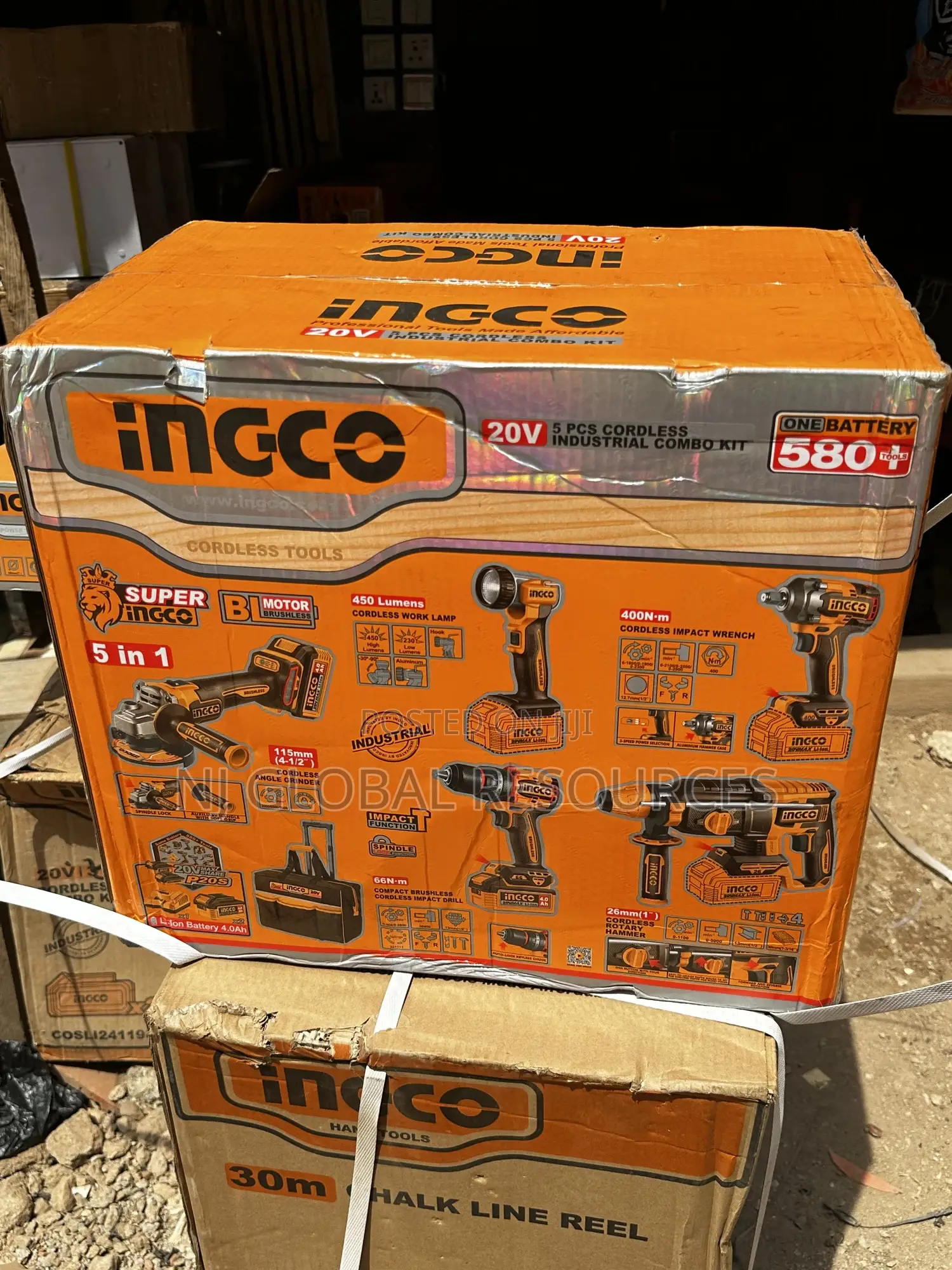 5in1 Ingco Industrial Combo Kit 5pcs