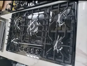 90cm Quality Black Steel 5 Burner Gas