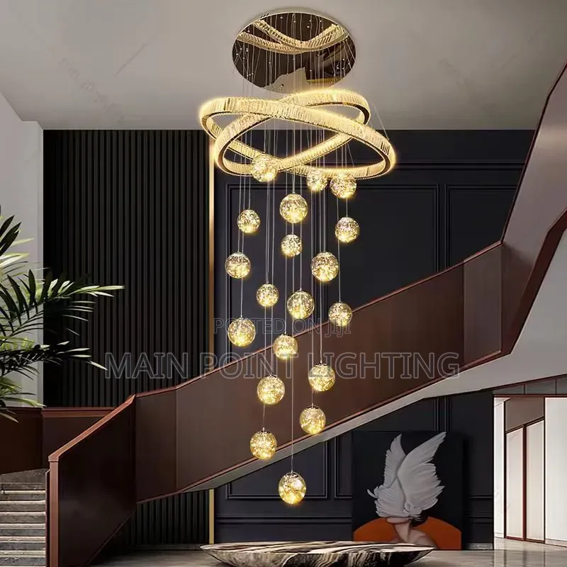 Crystal Staircase Chandelier Light