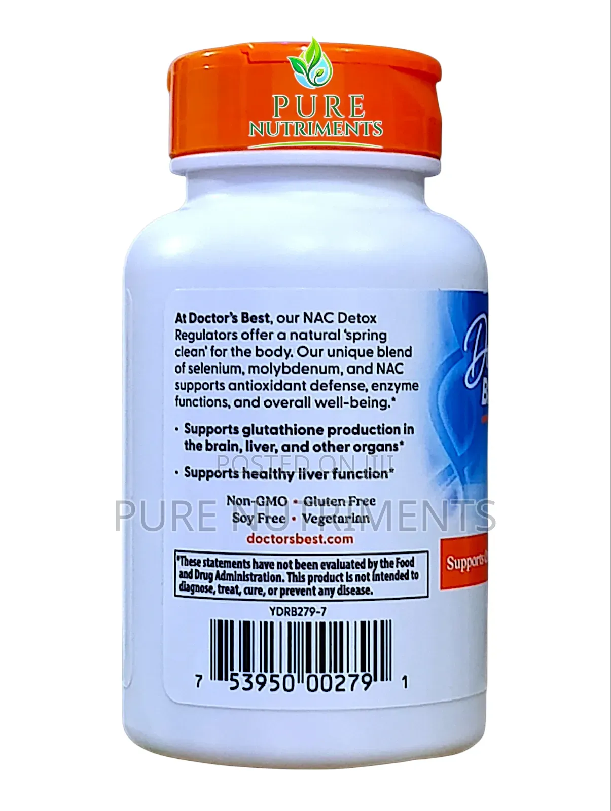 Doctors Best Nac 600mg Detox Regulators 60 Caps Liver Immune Support
