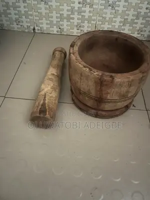 Small Wooden Yoruba Odó (Mortar and Pestle)