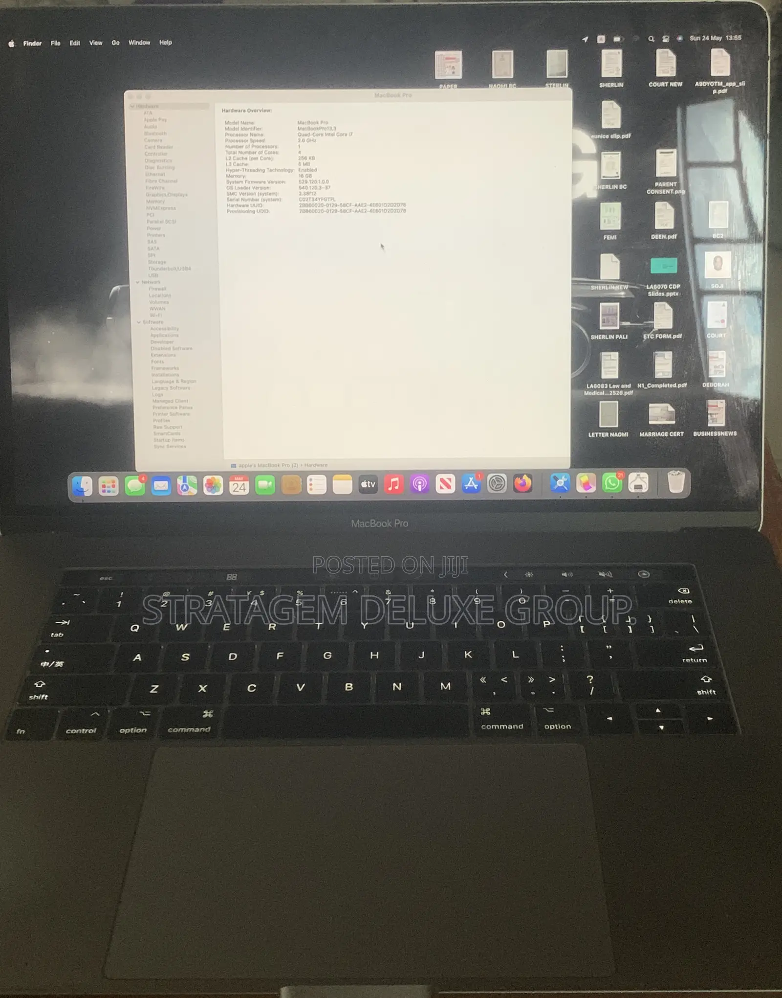 Laptop Apple MacBook Pro 16GB Intel Core i7 SSD 250GB