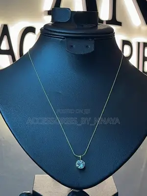 Minimalist Gold-Tone Solitaire Crystal Pendant Necklace