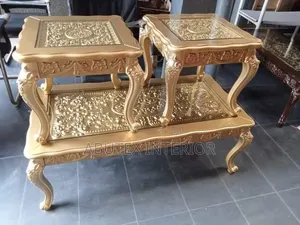 Royal Luxury Imported Center Table and Side Stool