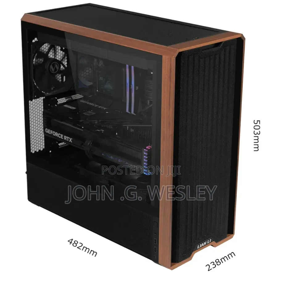 Lancool 217 Computer Case (Walnut Wood)