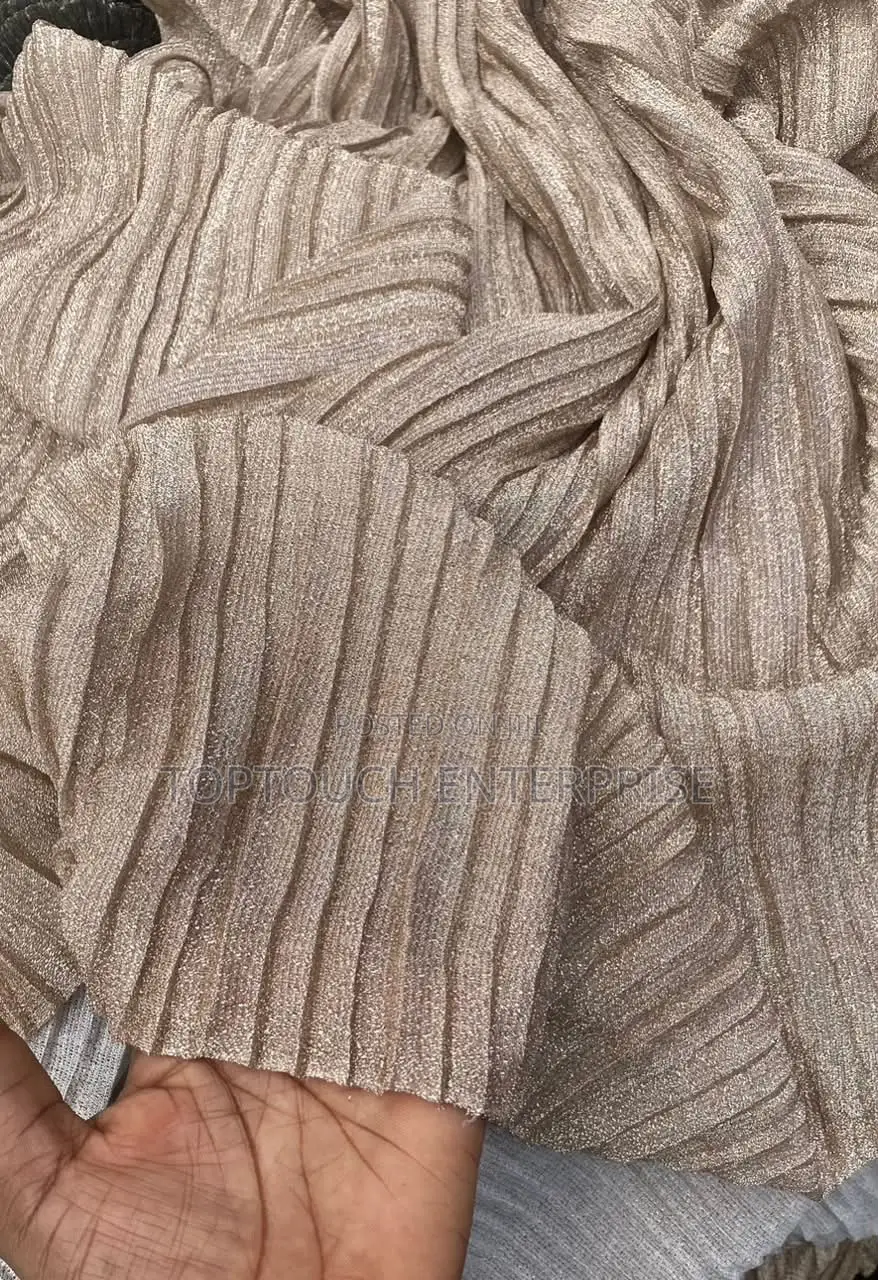 Gold Pleated Material