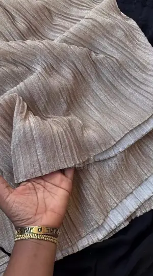Gold Pleated Material