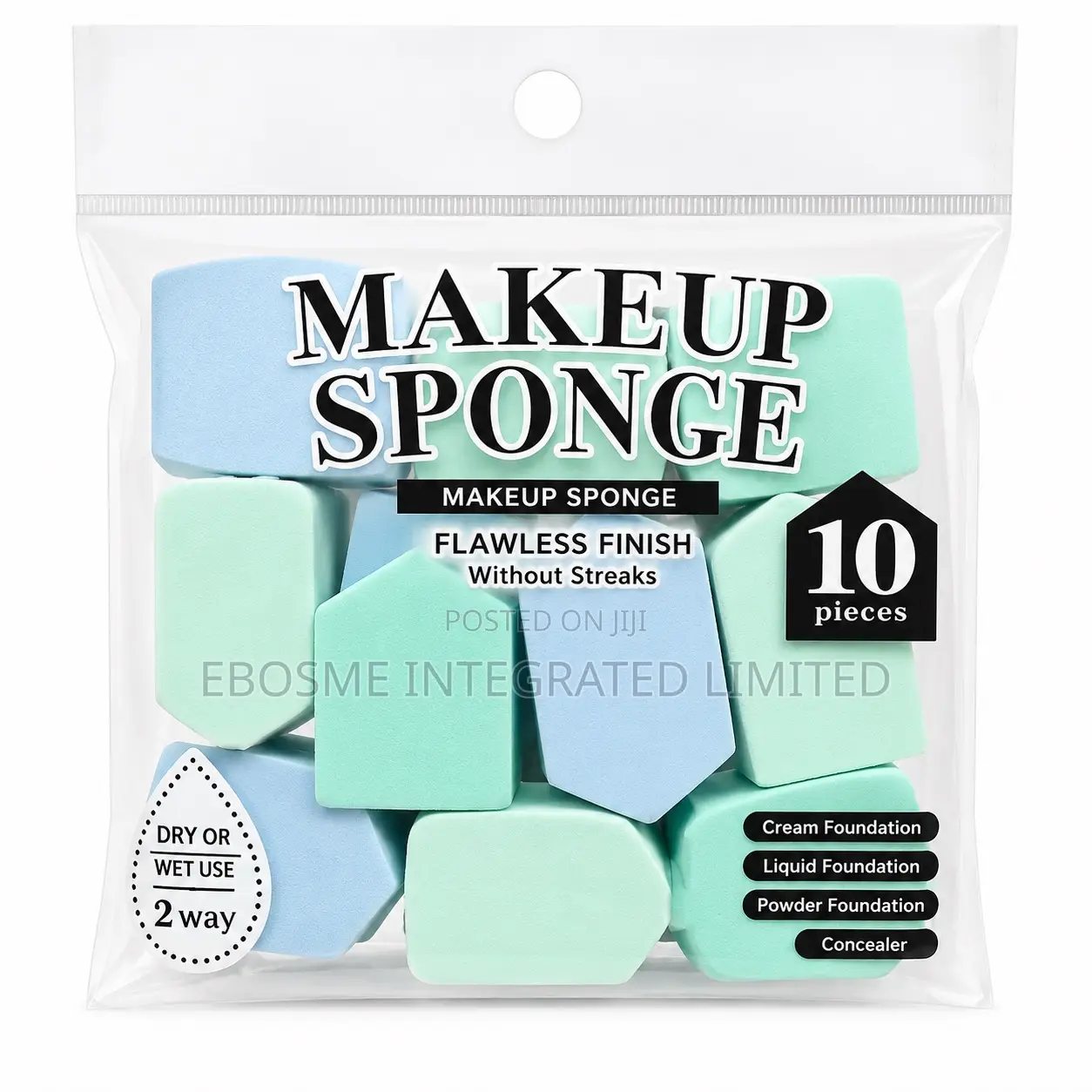 10 Pieces Makeup Sponge Set – Soft Cosmetic Blending Sponges