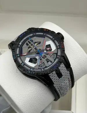 High Quality Luxury Roger Dubuis Genuine Leather Wristwatch