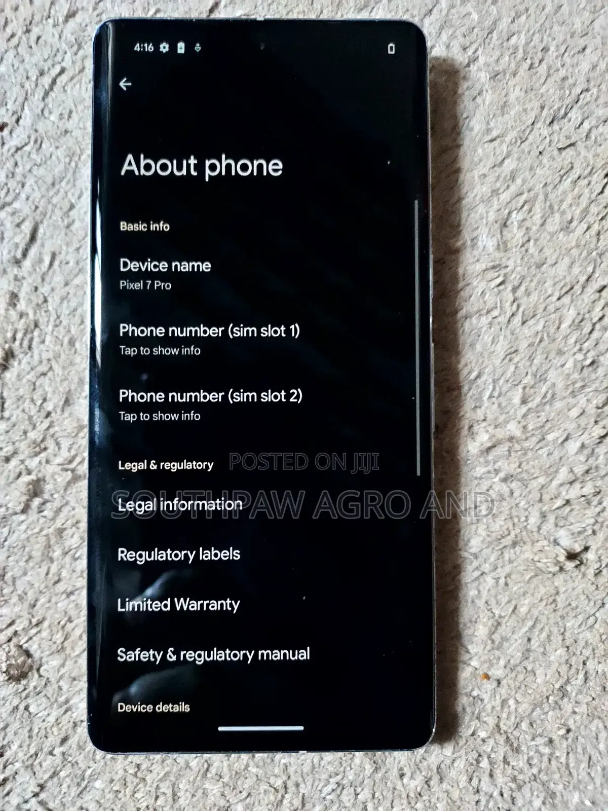 Google Pixel 7 Pro 256 GB White