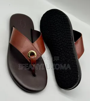 Italian Designer Leather Men Slippers