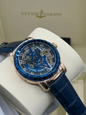 Automatic Engine Luxury Ulysse Leather Wristwatch