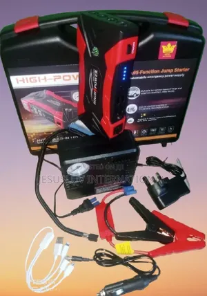 4 in 1 Jump Starter for Car Battery Booster With Tyre Inflator Pump