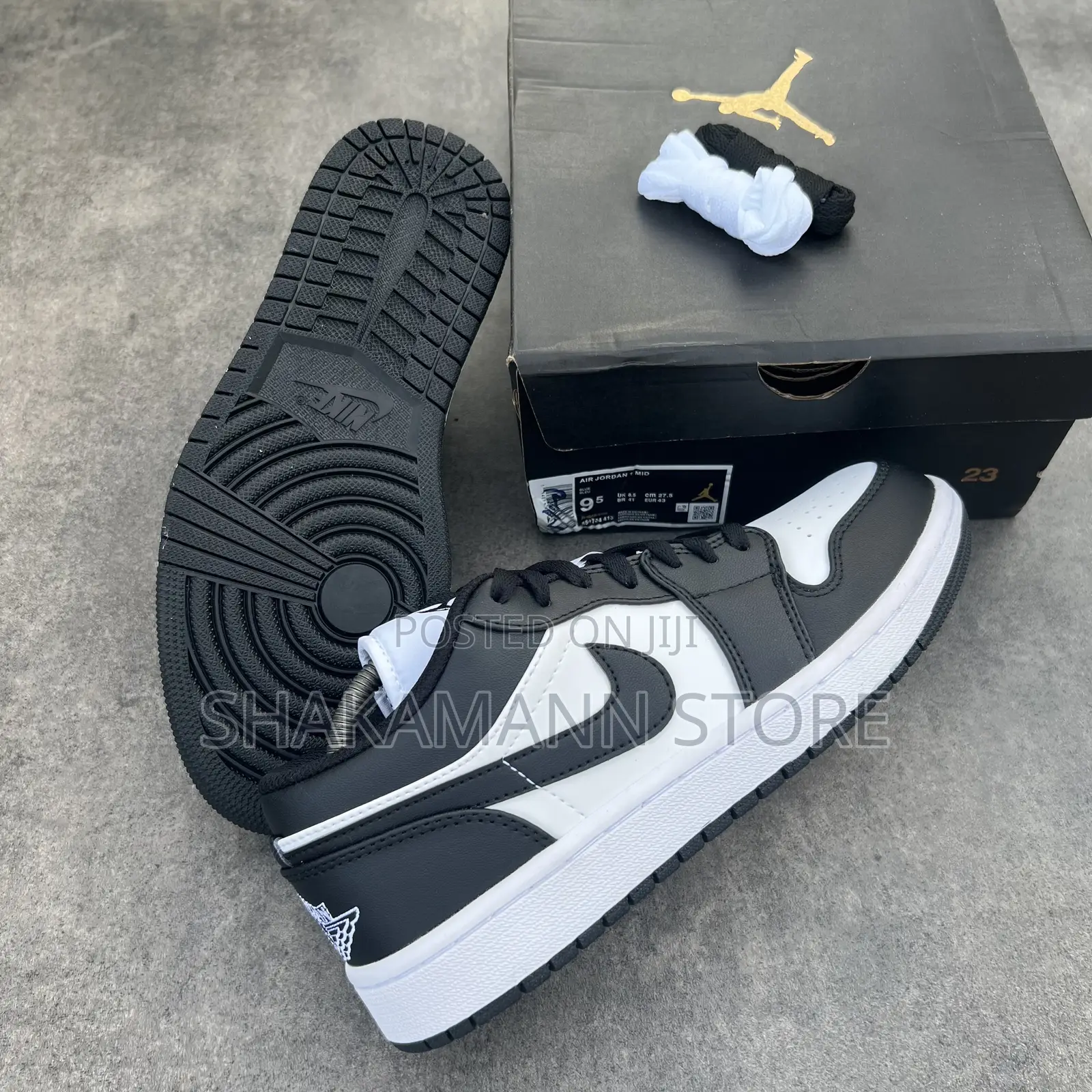 Original Black and White Jordan 1 Low