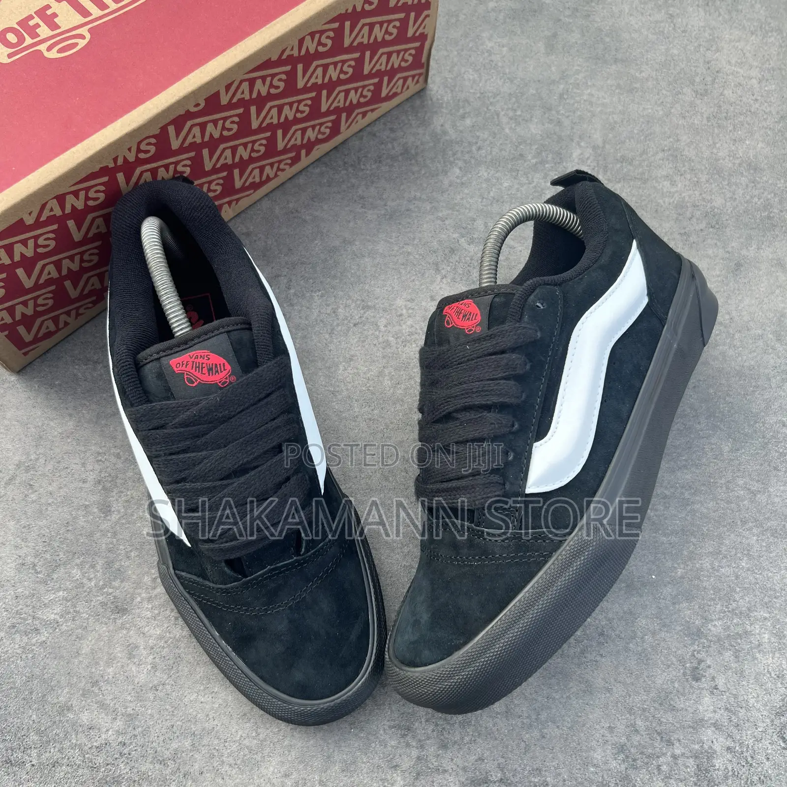 Vans Knu Skool Triple Black With White Accents
