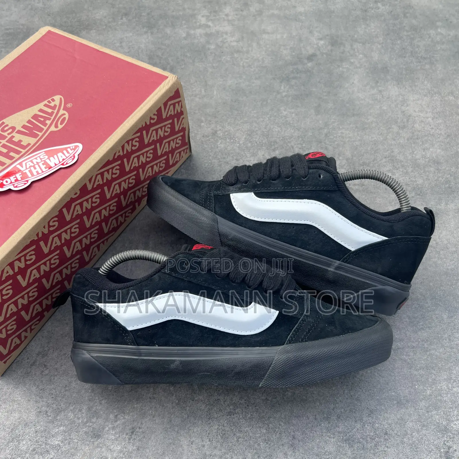 Vans Knu Skool Triple Black With White Accents