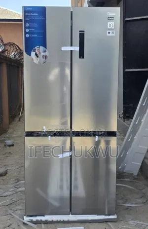Original Midea Silver Color French Door Bottom Freezer Fridge Etc