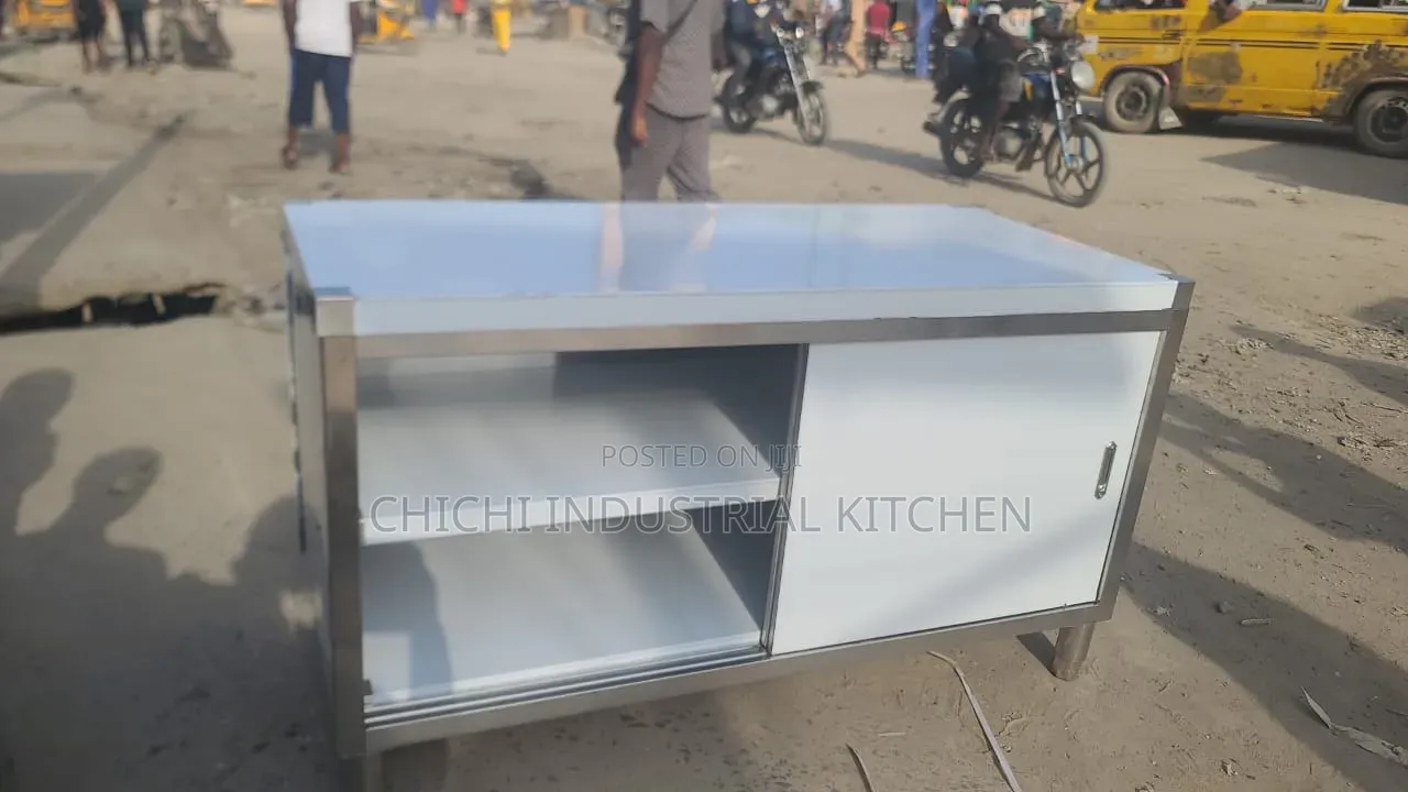 Stainless Steel Table With Cabinet