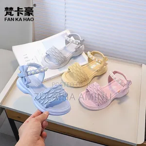 Girls' Pearl Ruffle Sandals | School Church