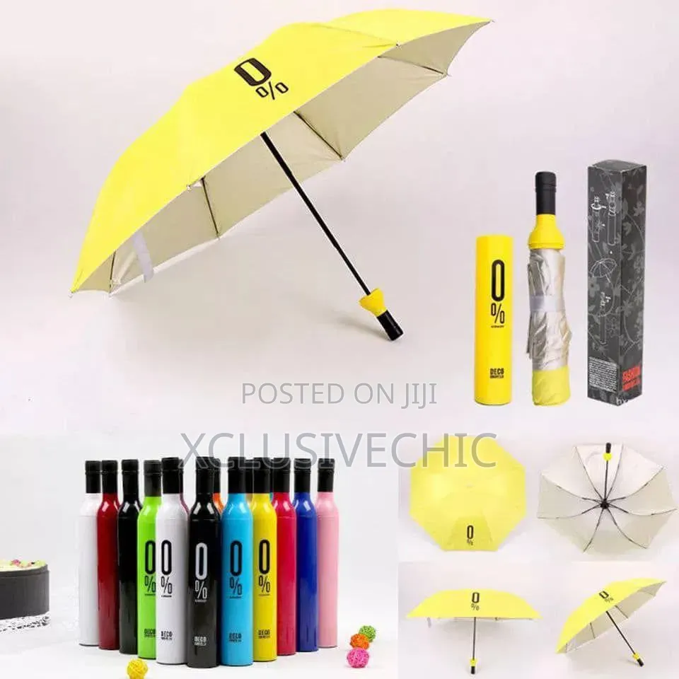 Multicolour Bottle Umbrella - Minimum of 20