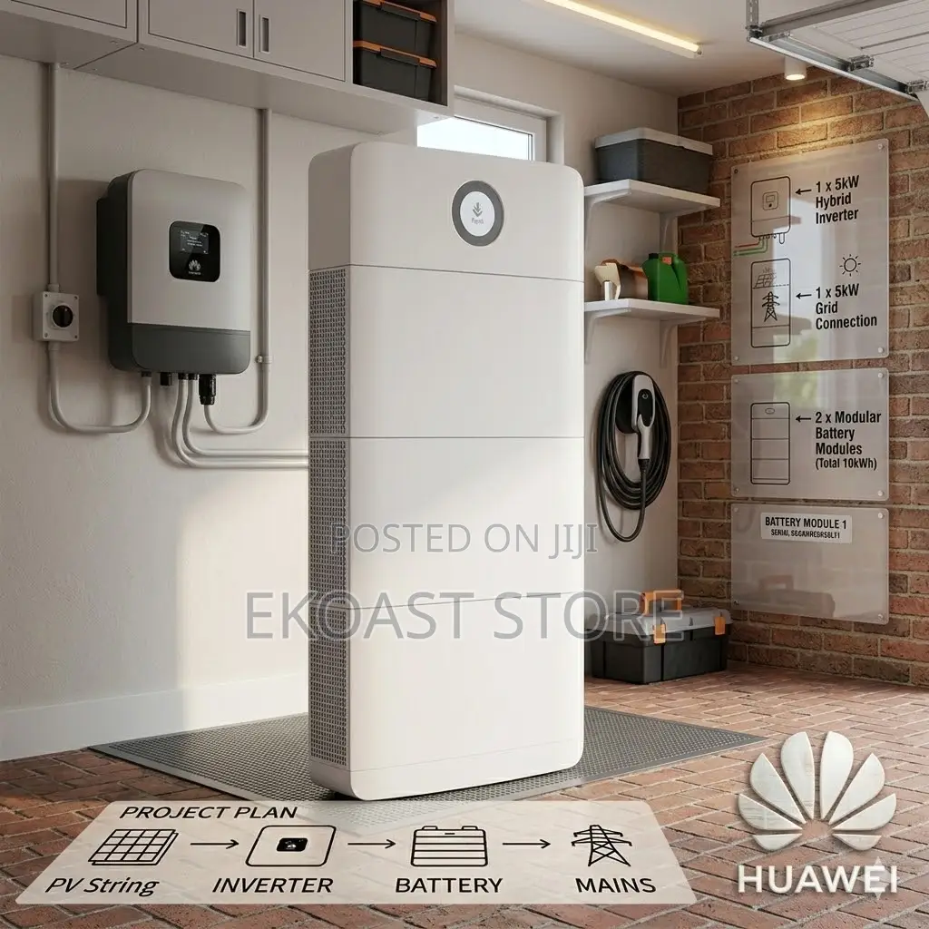 Huawei Power-M 5kw Hybrid System+15kwh Battery (3-Stack Modular Tower)