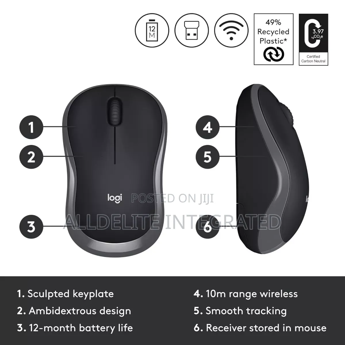 Wireless Mouse M186 And Mouse Pad