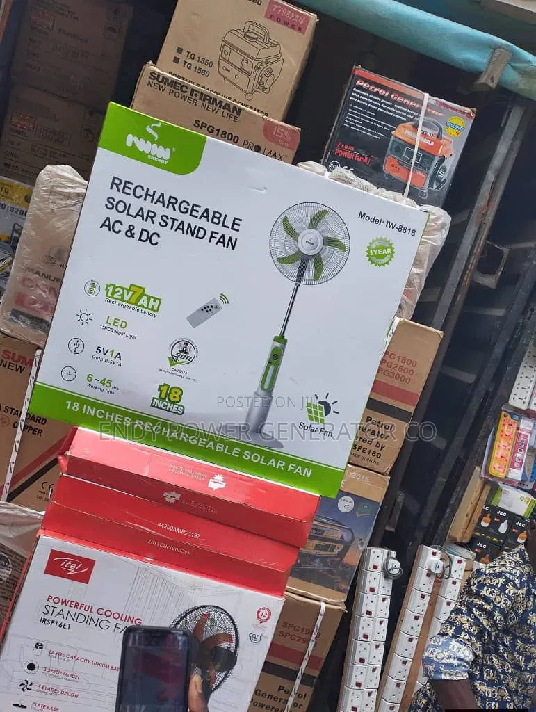 Original Iwin Rechargeable Ac/Dc Standing Fan