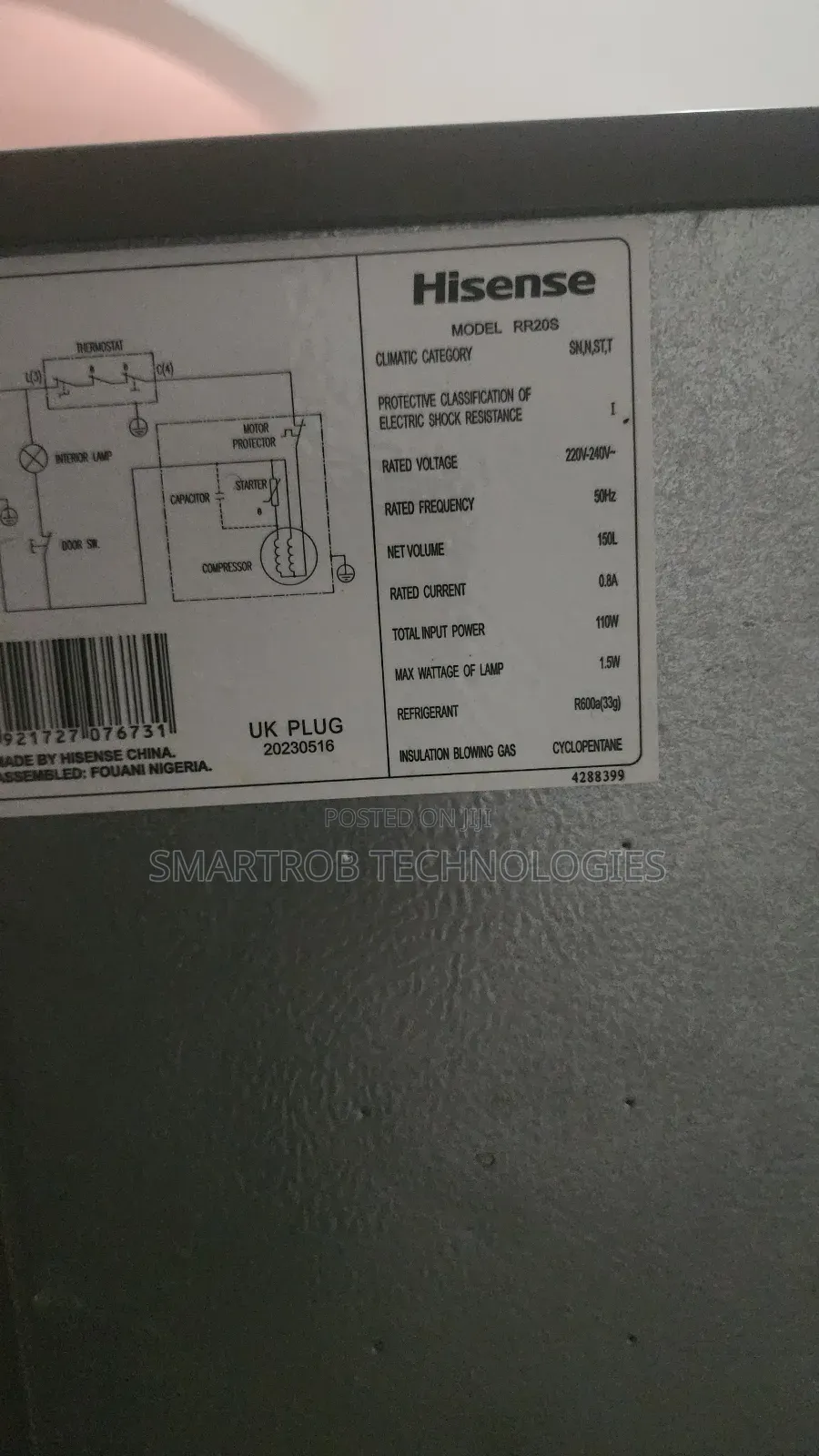 Hisense 150l Fridge