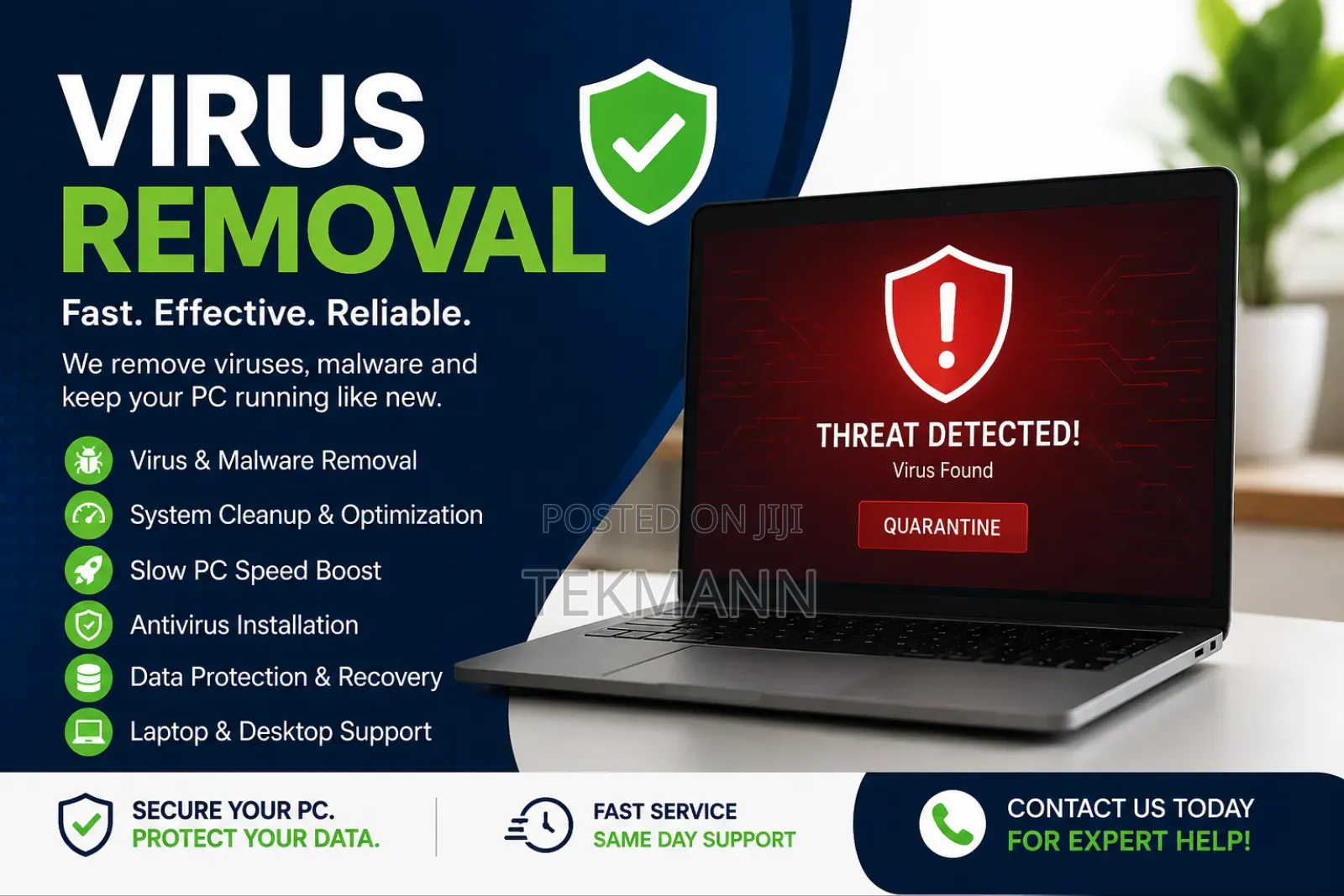 Virus Removal Service for Laptops Desktop Computers in Port Harcourt
