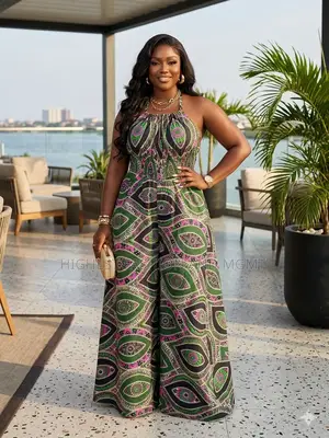 Backless Ankara Jumpsuit - Style 932