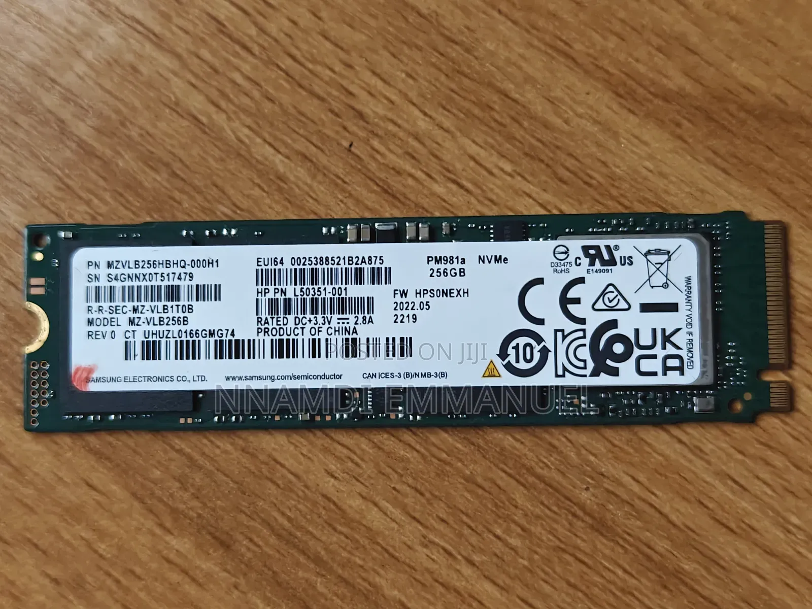 Samsung M.2 Pci Express 3.0 256gb SSD
